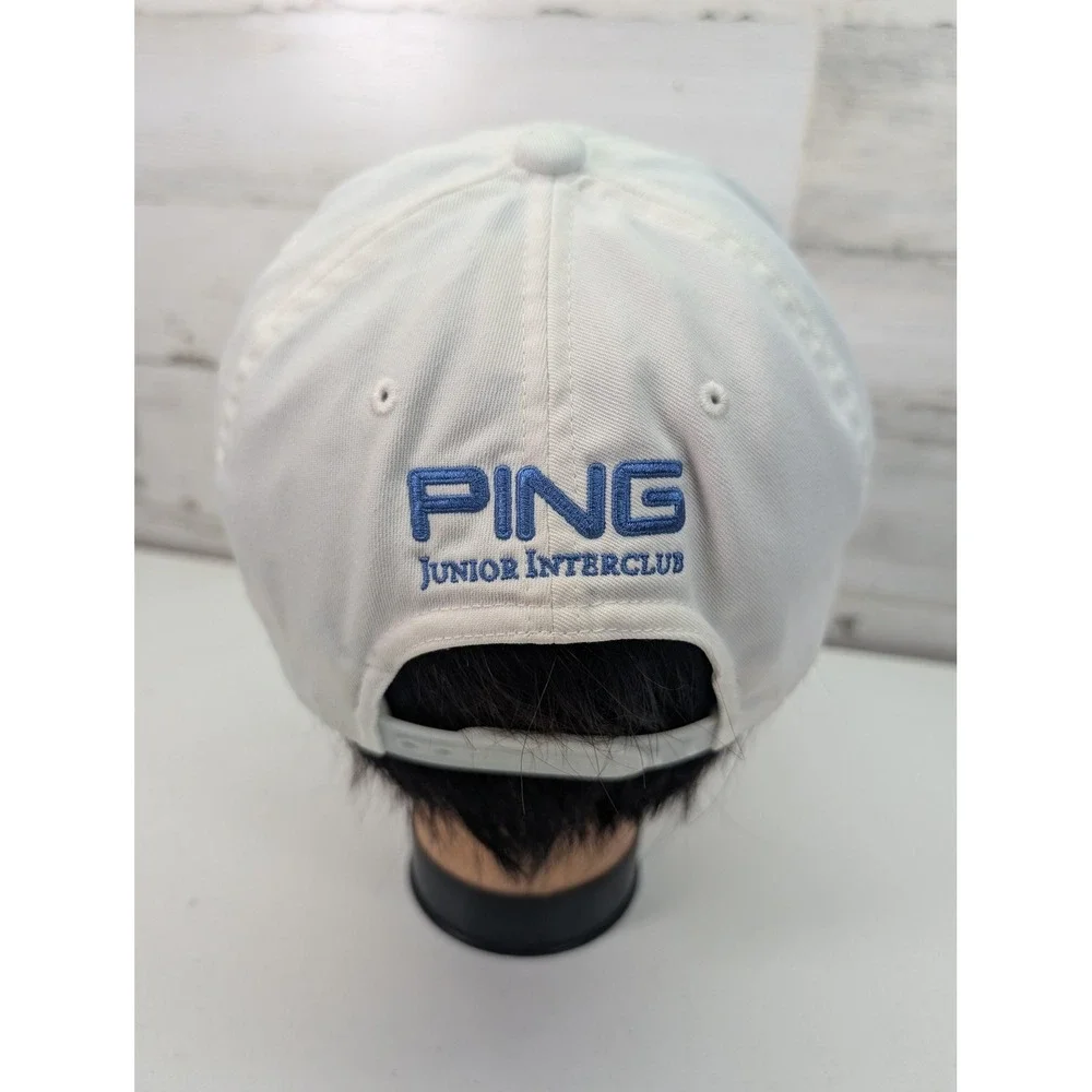 PING Hat Cap Snap Back White Golf‎ Junior Interclub Flexfit Embroidered Mens